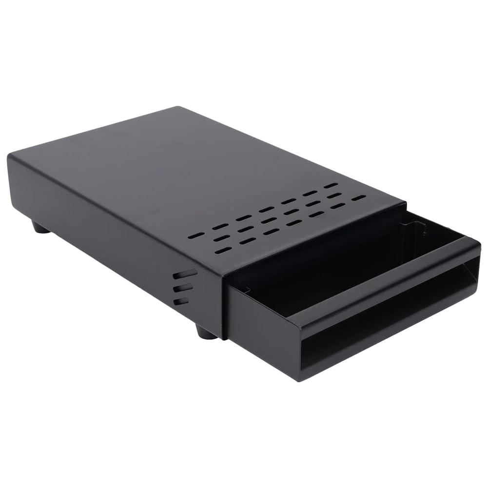 CTRLZS Carbon Steel Coffee Knock Box Drawer Thickened Residue Powder Box for Home and Cafe Use Easy to Clean A