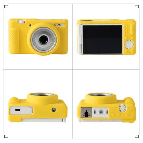 Funda para cámara Sony ZV-1F/ZV-1 II/ZV-1M2 silicona suave amarilla miniatura 3