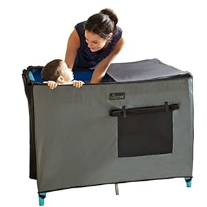 SnoozeShade Pack and Play Blackout Tent – Crib Canopy for Toddler Travel Bed, Award-Winning and Safety Tested Baby…