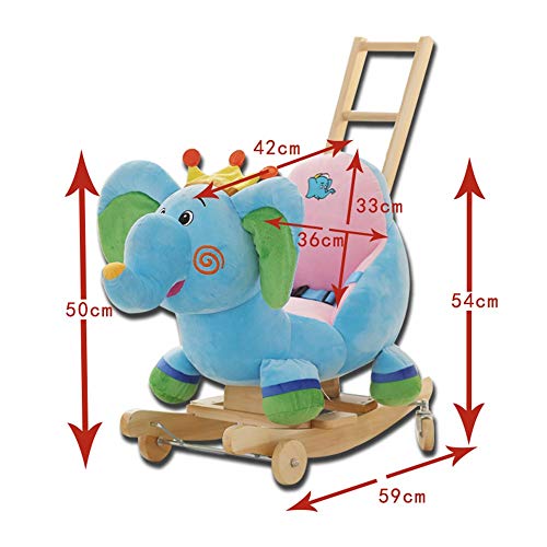 ZhaoXH-Schaukelpferd Blauer Elefant Kinder Schaukelpferd Spielzeug Holz Schaukelpferd Kleinkind Schaukelstuhl Kind… – Bild 3