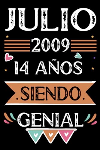 CUADERNO, Julio 2009, 14 Años Siendo Genial: Libro de visitas, cuaderno, 110 páginas de felicitaciones, idea de regalo, regalo Para la esposa, novia, mujer, La madre