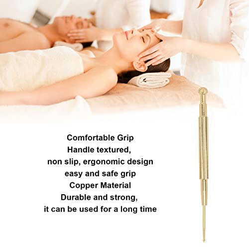 Brrnoo Massageapparaat voor gezichtsreflexologie, handmatige acupunctuurpen, intrekbare acupunctuurpen, dubbelkoppige veerbelaste oor- en lichaamspuntsondepen - Afbeelding 4