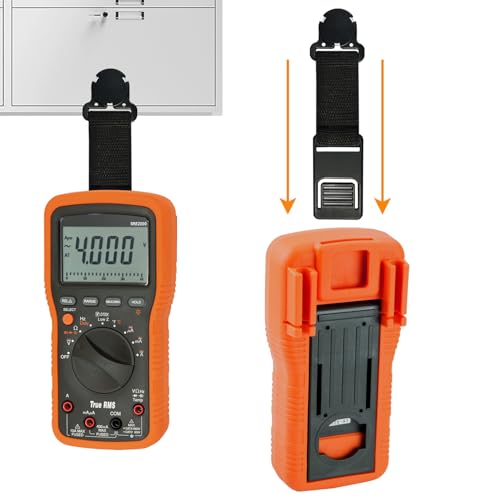 Image of ZIBOO 69190 Magnetic Hanger for Electric Multimeters with Velcro Loop and Hook for Hands Free Use, Compatible with Klein Tools Meters MM1000, MM1300, MM2000, MM2300, MM5000, MM6000