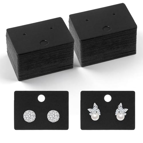 Thinp 100 Pcs Earring Display Cards, Earring Card Holder Blank