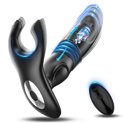 5.98 inches Special Silicone Device Kit with Water Resistant Play in Anywhere You Like (Black) for Man, Rechargeable Cordless Body Prostrate Device with 9 Modes for Men to Relax k3td1