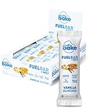 Buff Bake Fuel Bar Keto Protein Bars | Vegan, Low Carb, Low Sugar, Non Dairy, Gluten Free | 12g Plant Based Protein Snack Bars | MCT, Energy, Fiber | 1g Sugar, 4g Net Carbs | Vanilla Almond, 12 Pack