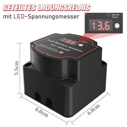 Vollautomatisches Trennrelais Sosisul 12V/140A für Fahrzeuge