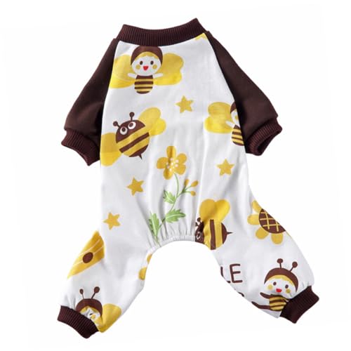 BESPORTBLE ペットパジャマ 小型犬の男の子のための子犬 チワワ ペットのセーター ダックスフンド 犬用クレート コート パーカー 猫のジャケット 子犬ロンパース 犬の鎖 キット ポリエステル