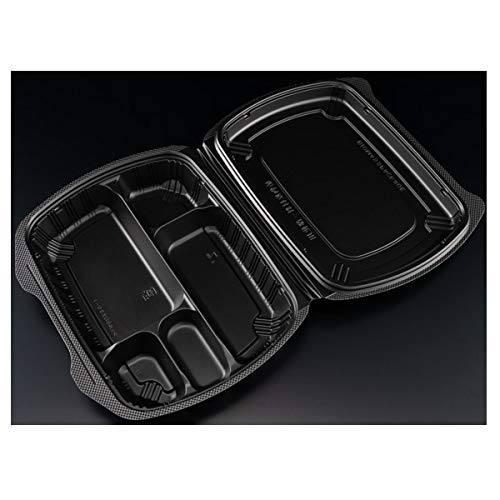 匿名配送】バイオデリカシェルBOX80-1 黒 200個 業務用フード容器