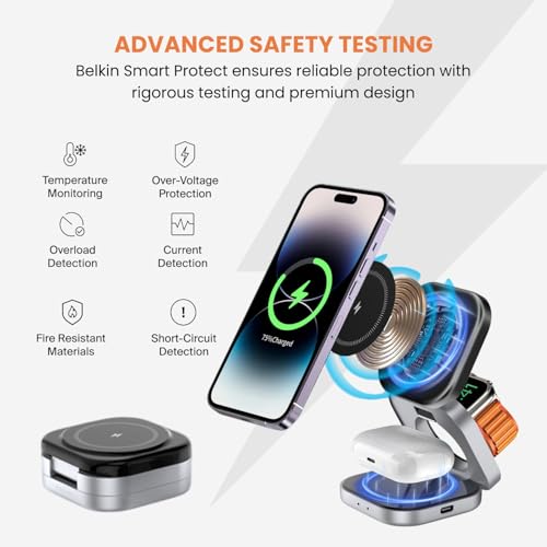 Image of Virtutron 15W Collapsible Wireless Charging Pad | Wireless Charger Type-C Charging | Compatible for iPhone 17 /1615 /14 /13 /12 Plus | Pro | Pro Max Series, Samsung Galaxy S22 Ultra /S22+ /S21 Ultra (Black)