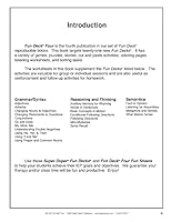 Super Duper Publications | Fun Deck Four Grammar, Reasoning, and Semantics Fun Sheets for 21 Super Fun Decks | Educational Resource for Children 1586505270 Book Cover