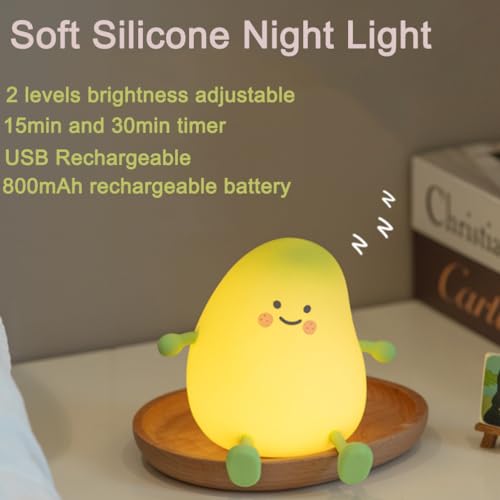Lámpara de noche infantil con forma de mango, recargable miniatura 2