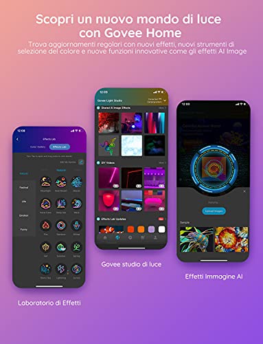 Govee LED WiFi Striscia 5 Metri, Strisce RGBIC