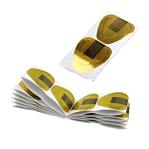P-SOTER 200 Pieces Nail Form Guide Sticker, Self Adhesive Nail Extention Tips for Women Girls Nail Art Tools