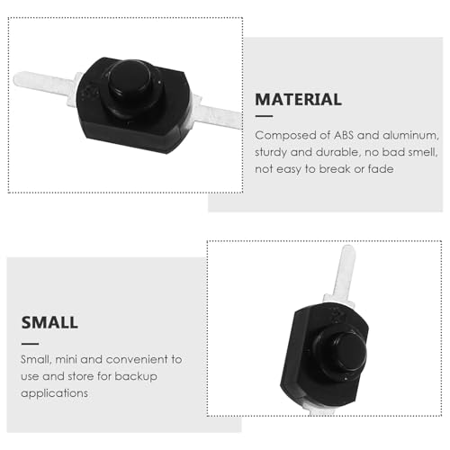 Botones pulsadores enclavamiento SHINEOFI mini interruptores autobloqueo linterna pack de 50 6
