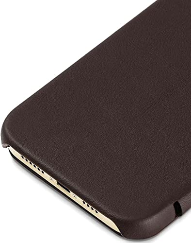 Funda tipo libro para iPhone 14 ZEDEVB de piel marrón 6.1 pulgadas 7