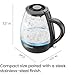 Chefman 1L Electric Tea Kettle with LED Lights, Automatic Shut Off, Removable Lid, Boil-Dry Protection, Hot Water Electric Kettle Water Boiler, Electric Kettles for Boiling Water