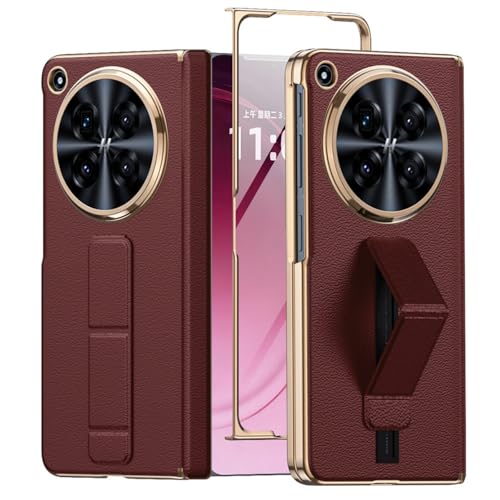 OPPO Find N6 �Ή� �{�v�ŏ�w���U�[ ��ʈ�̌^�P�[�X �X���C�h���X�g�o���h�X�^���h�t�� �q���W�S�ʕی� ��ʕی� (���b�h)