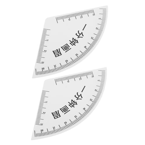 TOPPERFUN 2 Piezas Regla Medidora de Cejas de PVC Precisa para Dibujo y Moldeado Herramienta de Diseño Simétrico para Tipo de Rostros