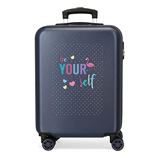 ROLL ROAD Be Yourself, Maleta De Cabina Rígida 55cm Niñas, Azul (Blue), 38x55x20 Cms