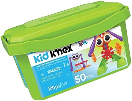 KID K’NEX – Budding Builders Building Set – 100 Pieces – Ages 3 and Up – Preschool Educational Toy