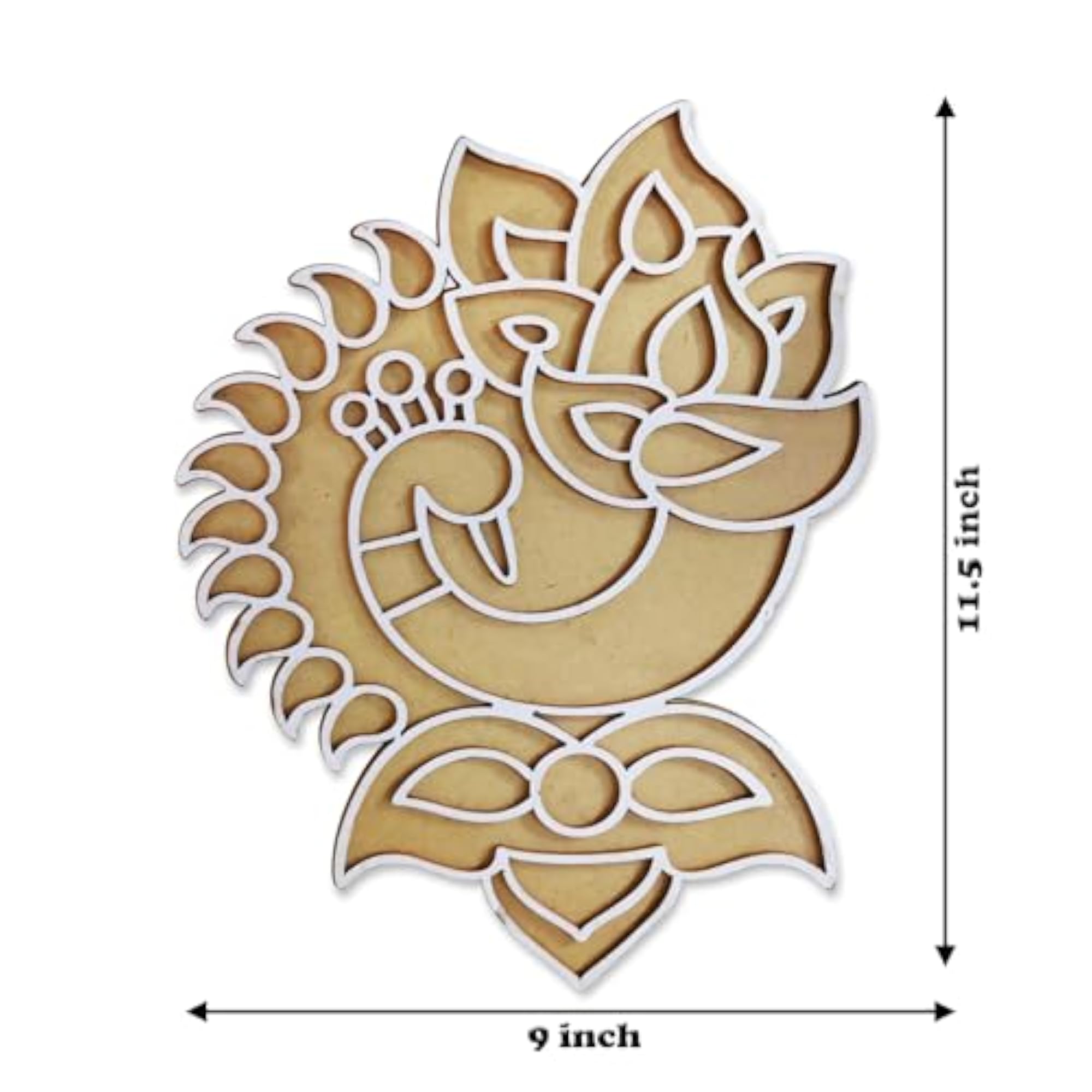 Portable Rangoli Stencil for Decor, 11 Inches