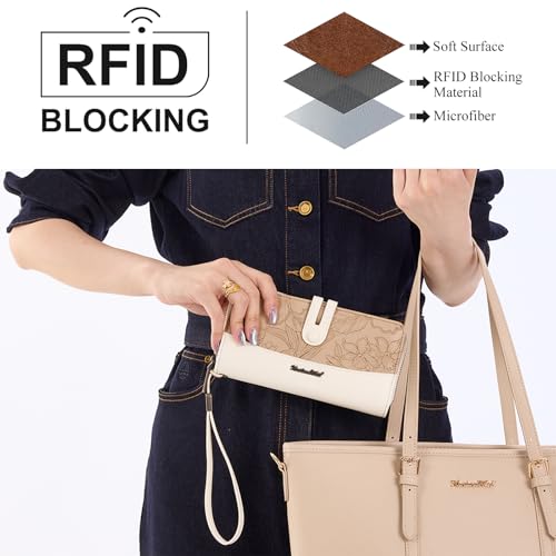 Womens Wallet Large Wristlet Wallet Credit Card Holder RFID Western Wallets — view 4