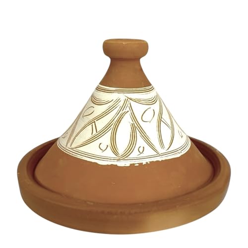 Tajine terracotta marocchina diam. cm30 naturale senza smalto completa di ricette ed istruzioni