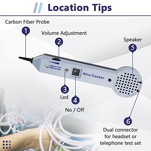 tone generator kit wire tracer circuit tester 200ep high accuracy wire tester kit wires tone tracer multi-tone cable test kits with inductive amplifier for network cables collation