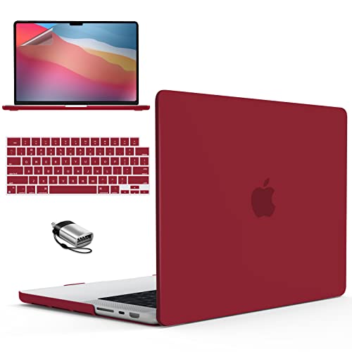 IBENZER MacBook Pro 14�C���`�P�[�X 2023 2022 2021 M3 A2918 A2992 M2 A2779 M1 A2442 Pro/Max �Ή��A�n�[�h�V�F���P�[�X&�L�[�{�[�h�J�o�[&�X�N���[���v���e�N�^�[&Type-C Ma