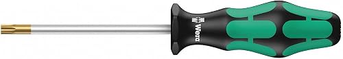 Wera 05028052001 Kraftform Plus 367 Torx HF Screwdriver, Holding Function, TX 20 Head, 4" Blade Length, Ergonomic, Black