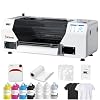 InkSonic White XP600 DTF Printer Bundle, Easy-to-maintain A3 DTF Printer Machine, Direct to Film for DIY T-shirt Printing, White Ink Circulation System with Auto Cleaning, Double speed vs L1800