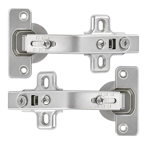 HJ 135 Degree Corner Cabinet Hinges, 2 Pack Lazy Susan Hinges, Corner Kitchen Cabinet, Cupboard Folded, Folden Door,Replacement Hardware,35mm Cup, 3D/6-Way Adjustable