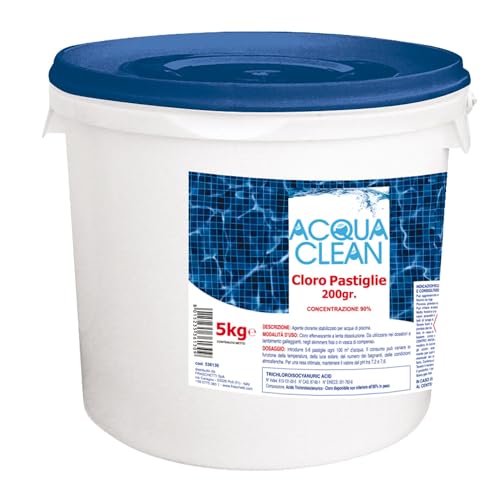 Cloro in pastiglie Acqua Clean per piscine Conf. 5 Kg.