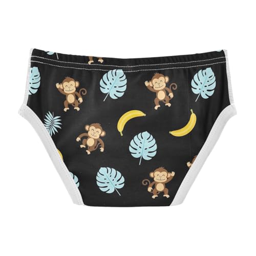 CHIFIGNO Cute Cartoon Monkeys Black Boys Briefs Cotton Boy Underwear Soft Printed Brief Underwear2