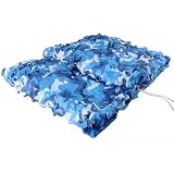 Suixtil Rete Mimetica Marina, Rete Mimetica Blu e Bianca, Rete Mimetica Parasole for Piscine, Esterno(4x5m(13.1ftx16.4ft))
