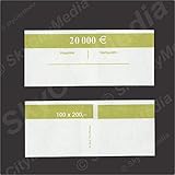 Produkt von SkyCityMedia Banderolen für Euro Geldscheine je 50x (200 € Banderole) Geldbanderole Papier für Geldbündel Fassungsvermögen je 100 Scheine für NEUE Geldscheine