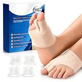 Hallux Valgus Socken,Hallux Valgus Korrektur Socken,Herausnehmbarer Abscheider Zehenspreizer,Reduzierung Der Reibung,für Männer und Frauen,Wiederverwendbar, Schutz der großen Zehe,Hautfarbe,M