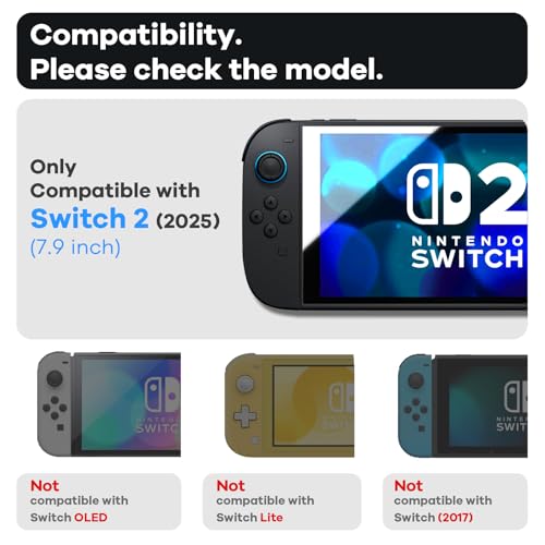 AACL 3 Pack for Nintendo Switch 2 2025 Screen Protector - Tempered Glass Screen Protector for Switch 2, 9H Tempered Glass | 7.9-inch | Alignment Tool by AACL - Image 2