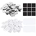 100PCS Square Button Parts, DIY Fridge Magnet Button Maker Supplies for Squares-Shaped Button Maker Machine 50mm, Including Metal Cover, Plastic Back Cover, Clear Film, Soft Magnet (Square)