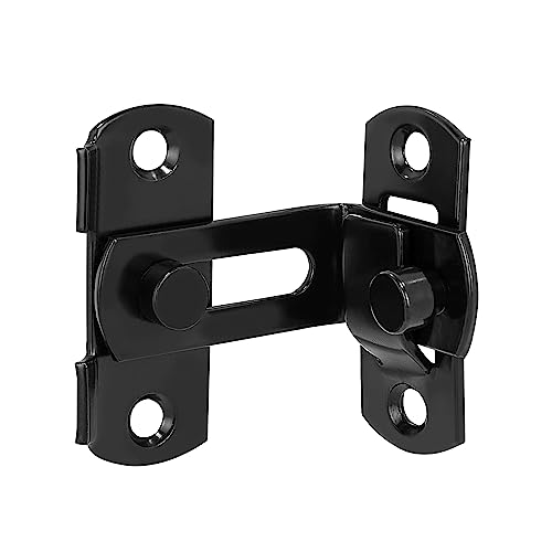 Iniret 4 Packs 90 Degree Black Flip Barn Door Lock,Protect Privacy-Security Gate Latch,Hook Lock Latch For Barn,Sliding Door Antique Lock Gate Latches Wine Cabinet Closet Door Latches. #TOP5