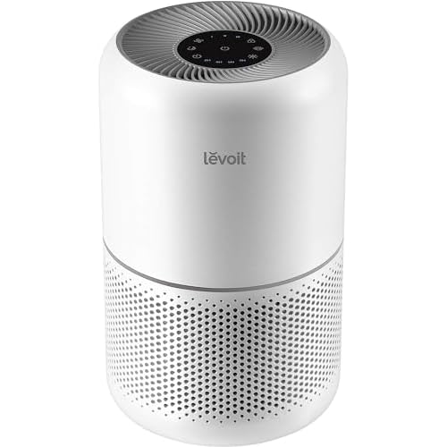 LEVOIT Air Purifier for Home Allergies Pet Hair in Bedroom, Covers Up to 1073 ft² by 56W High Torque Motor, AHAM VERIFIDE, 3-in-1 Filter with HEPA Sleep Mode, Remove Dust Smoke Odor, Core300-P, White