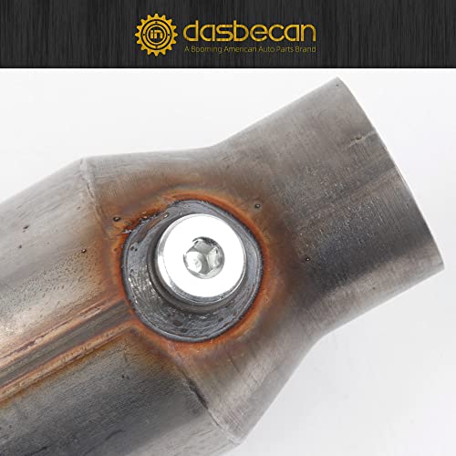 Dasbecan 2.5" Inch Universal Stainless Steel O2 Port Catalytic Converter Exhaust Pipe With Hole 425250 #TOP5