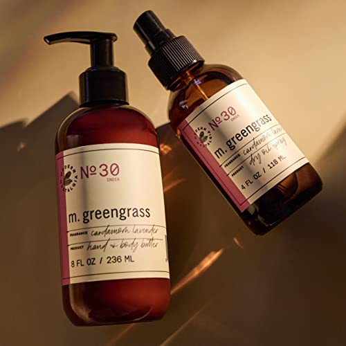M. Greengrass Hand & Body Butter - Hydrating Lotion For Men And Women - For Dry Skin - Shea Butter Infused Cream - Free From Harsh Ingredients - 8 Oz - Cardamon Lavender #TOP6