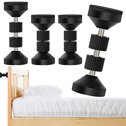 cosbur 4 estabilizadores de cabecero, tapones de cabecero para pared, tapones de cama, marco de cama roscado ajustable, herramientas antivibración para camas de pared, armarios, sofás, ajustables de