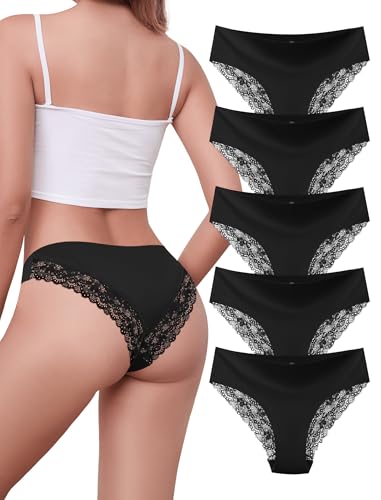 VOENXE Unterhosen Damen,Spitze Slip...