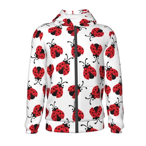 Ladybird Kid Hoodies Boys Zip Up Sweatshirts Girls Pullover with Pocket2