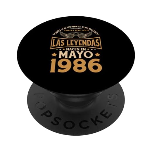 Cumpleaños Hombre Regalos Las Leyendas Mayo 1986 PopSockets PopGrip Intercambiable