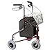 Price comparison product image DAYS Folding Three Wheeled Rollator Walker  Compact Mobility Aids with Adjustable Height  Lightweight Steel Frame with Tray, Basket, Carry Bag, Mobility Walkers, Lockable Brakes  Quartz Grey