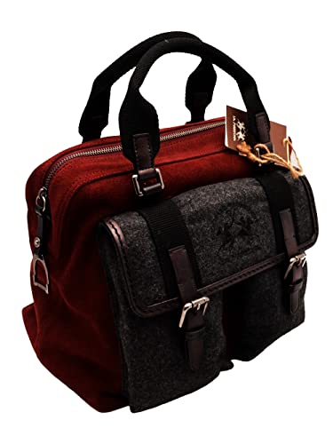 Sac de week-end La Martina Bordeaux pour femme en cuir élégant
